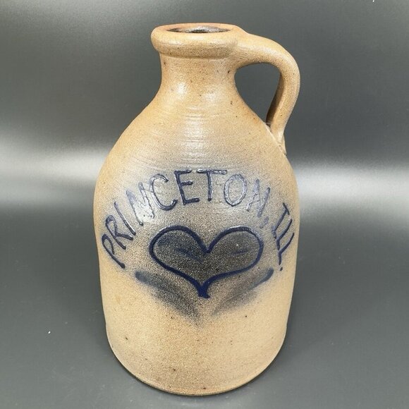 Vintage 1988 Braun Buffalo NY Stoneware Jug Container Brown Salt Glaze Pottery - Picture 15 of 16